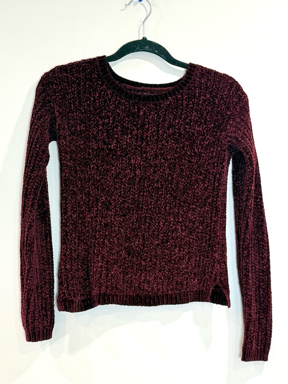 🔥Aeropostale Women’s Chenille Crewneck Sweater - Burgundy Size XS EC🔥